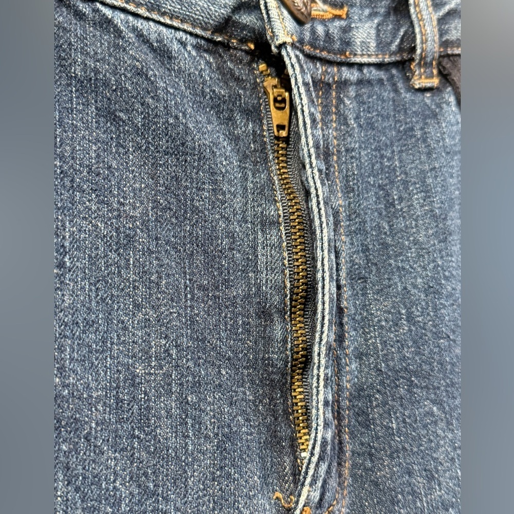 Vintage Ralph Lauren Jeans Women’s Size 12 Embroidered Pockets Wide Straight Leg - Picture 4 of 11